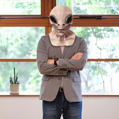 🔥Hot Seller🔥 COD！Amazon Independent Store: Alien Latex Mask, Halloween Alien Horror Mask, Party Prop