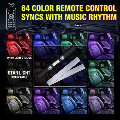 🔥Hot Seller🔥 COD！Nairobi COD — Fast Delivery & Free ReturnsCar Ambient Lighting, In-Car USB Charging, Multicolored LED Decorative Lights, Disco Christmas Party Atmosphere Lights, Stage Lights