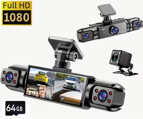 🔥HOT SALE🔥 COD！New Dash Cam: 3-inch Screen  3 Lenses  HD Night Vision  Parking Monitoring  Microwave Radar  Scratch Protection  Car Sentinel Mode