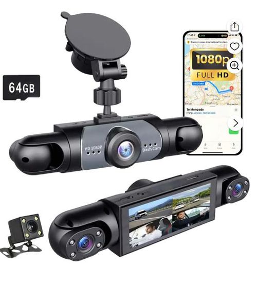 🔥HOT SALE🔥 COD！New Dash Cam: 3-inch Screen  3 Lenses  HD Night Vision  Parking Monitoring  Microwave Radar  Scratch Protection  Car Sentinel Mode