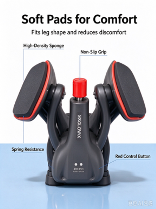 Inner Thigh Trainer for Men – Adjustable Resistance Leg Exercise Clip with Counter, Kegel & Pelvic Floor Toner, Non-Slip Silicone Pads, Home Gym Equipment for Tightening Inner Thighs, Lifting Glutes