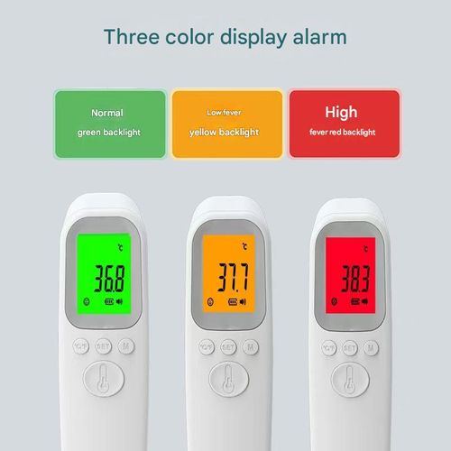 AD802 Handheld Infrared Forehead Thermometer, Non-contact Home Use Body Temperature Gun, Electronic Human Body Thermometer.  Uses 7号 (AAA) batteries. Batteries are not included and must be purchased separately.