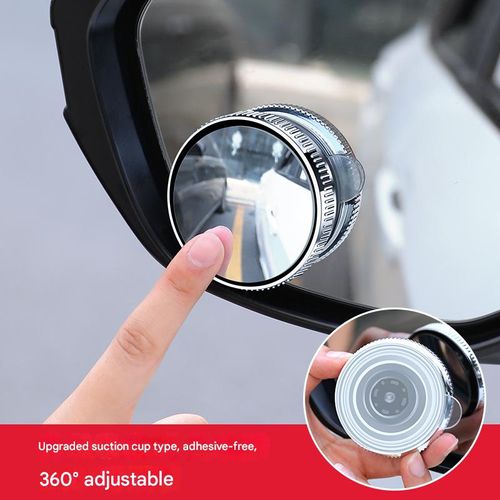 Vacuum suction cup reversing auxiliary mirror