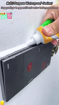 Yellow and black epoxy putty, white anti-mildew sealant, ceramic adhesive for kitchens, bathrooms, toilets, and sinks (120ml with nozzle, cap, and professional scraper).