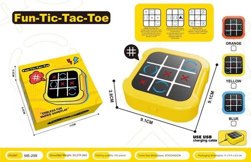 Super Electronic Tic-Tac-Toe and Five-in-a-Row Children's Toy, Multifunctional Chessboard, All-in-One Game, USB Rechargeable.