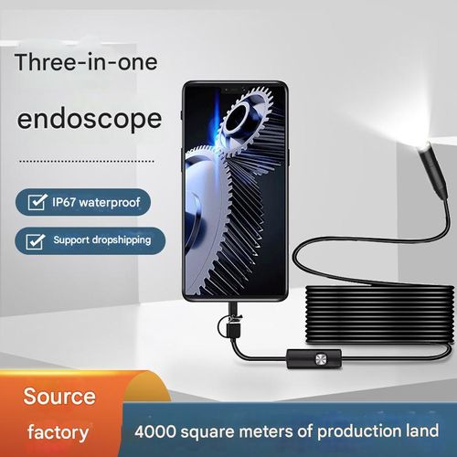 5.5mm mobile phone endoscope camera, 3-in-1, 480P, 300,000 pixels