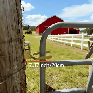 The lock prevents cattle, sheep, and horses from escaping the pasture.