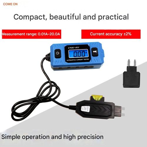Automotive current detector, fuse current meter, micro dark current, vehicle fault detection, automotive leakage current tester