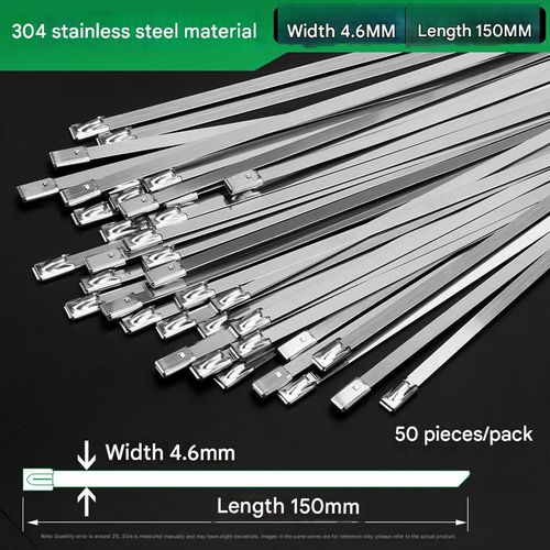 Universal self-locking 304 stainless steel cable tie equipment for fixing stainless steel metal anti-corrosion cable ties and high temperature resistant cable ties.
