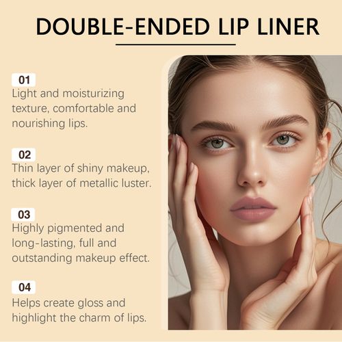 Zephoco Double-Ended Lip Liner, Concealer, and Shading Pen: Naturally Defines and Defines Lips with a Matte, Soft Shine Finish.