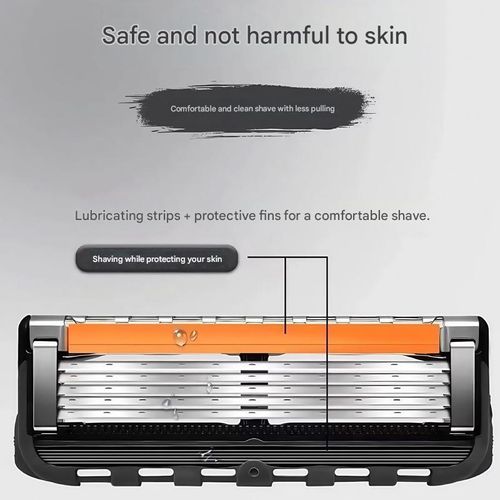 5-Blade Manual Razor (4 Cartridges + 1 Handle)