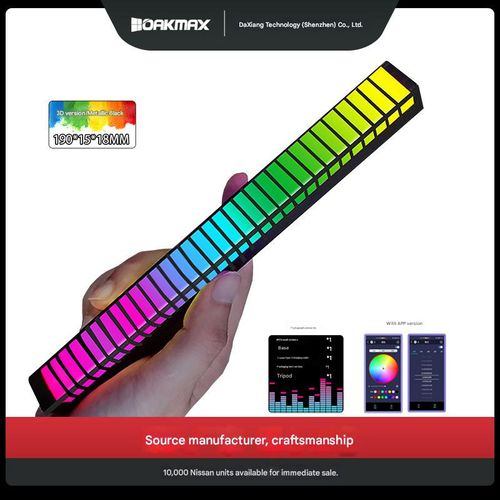 RGB sound-activated light, support light, colorful sound-controlled music rhythm light, suitable for computer desktops, Bluetooth APP control, and car ambient lighting.