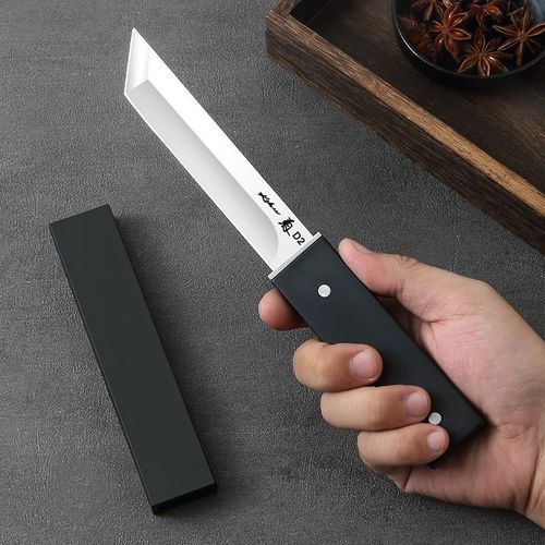 Stainless steel fruit knife, sharp camping knife, meat cutting knife, slicing and dicing knife with sheath, peeling knife, straight knife, portable knife with sheath.