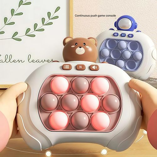 Fast-paced button-pressing game machine, children's level-based whack-a-mole stress-relief and focus-enhancing educational toy.
