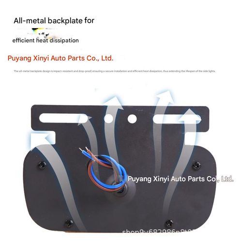 24V Truck Black Shark Demon Eye Waist Lights, High Brightness Light Guide Side Lights, Waterproof LED Ultra-Bright Ground Lighting Side Lights for Trucks