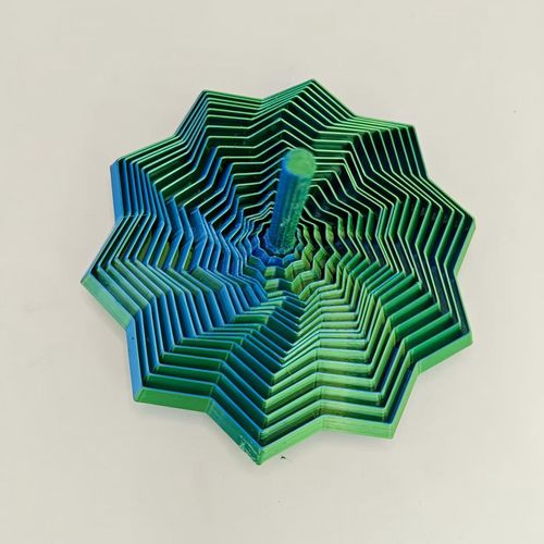 3D Printed Radish Tower Polygonal Spiral Tower with Handle Optical Illusion Toy Creative Decompression Toy