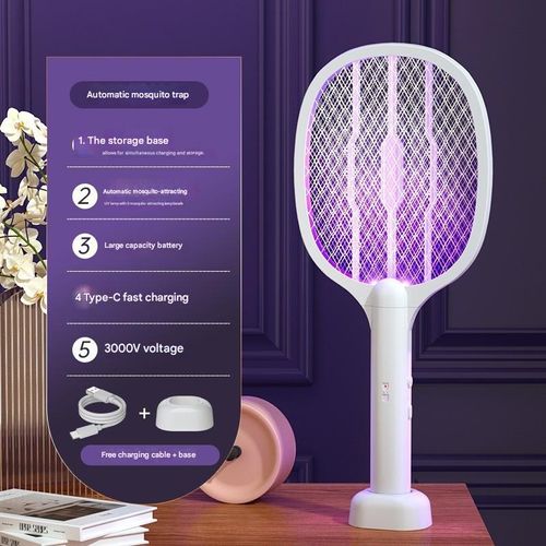2-in-1 electric mosquito swatter