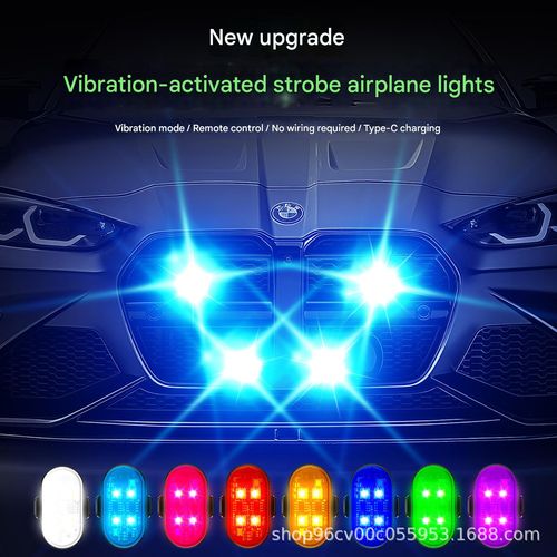 Motorcycle and airplane lights with long battery life, high brightness, RF remote control, car decorative lights, strobe lights, electric vehicle navigation warning lights