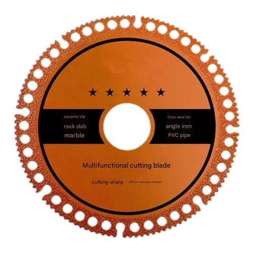 Angle grinder multi-functional composite cutting disc for glass, ceramic tiles, slabs, cement, marble, and cast iron saw blades with high hardness.