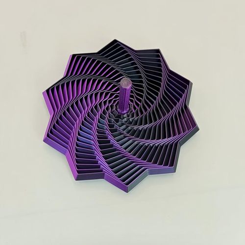 3D Printed Radish Tower Polygonal Spiral Tower with Handle Optical Illusion Toy Creative Decompression Toy