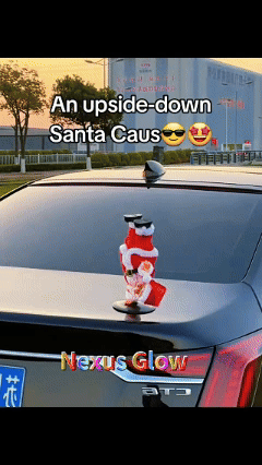 Christmas decorations: Electric upside-down Santa Claus musical dancing doll, a Christmas toy and gift for children.