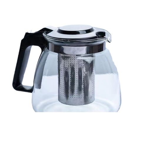 Glass teapot and water set, tea separation design, Kung Fu tea set with one teapot and teacups, health-preserving tea set.