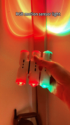 New smart motion-sensing light, self-adhesive magnetic wall lamp, rechargeable night light, hill-shaped design with double cat-eye ambient lighting.