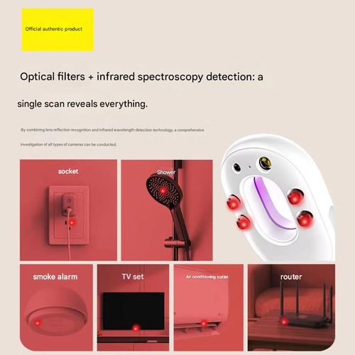 New second-generation infrared camera smart detector, hotel anti-spy camera signal detector with sound and light alarm.