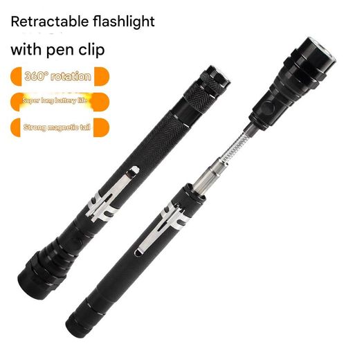 USB charging pickup, strong magnetic magnet for stretching steel pipes and metal hoses, flexible LED multi-functional flashlight
