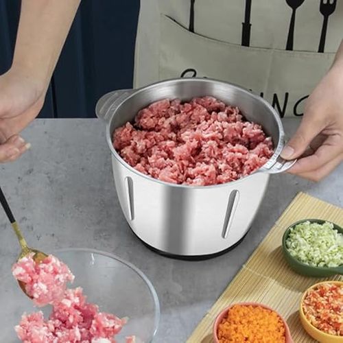 UK-Plug Meat Grinder: 4-Blade, 3-Speed, 2L Capacity — Kitchen Appliance
