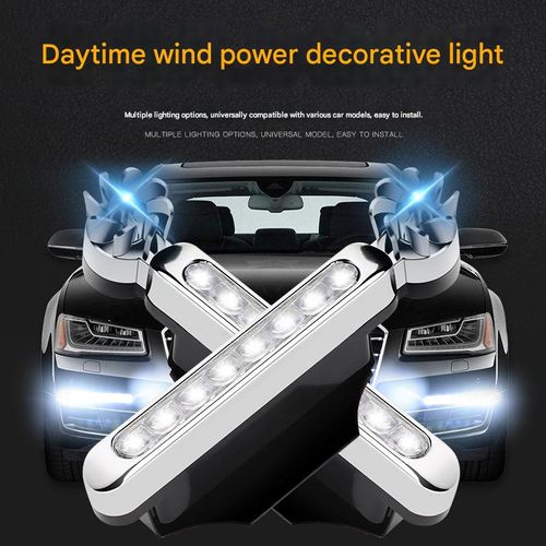 Universal LED daytime running lights for cars, wind-powered daytime running lights, wind lights, auxiliary headlights, decorative wind-powered lights.