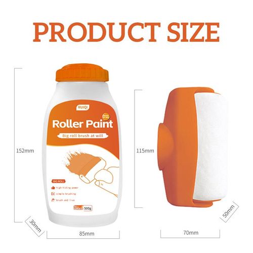 Water-based, low-odor, small roller paint for walls, white interior wall paint for stain coverage, repair, and renovation.