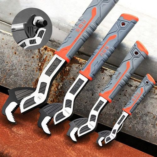 Complete tool guide: Multi-functional adjustable bathroom wrench, large diameter open-end wrench, self-locking universal wrench