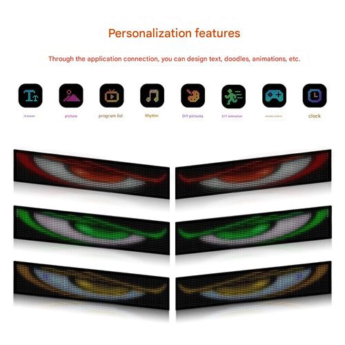 Car Demon Eye In-Car Soft Screen APP Bluetooth Full-Color Display Screen for Shop Windows and Storefronts