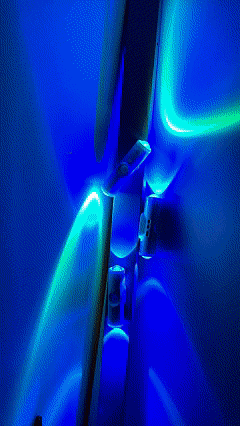 New smart motion-sensing light, self-adhesive magnetic wall lamp, rechargeable night light, hill-shaped design with double cat-eye ambient lighting.