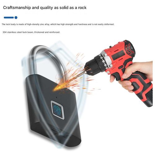 Smart Fingerprint Padlock — Outdoor, Waterproof, and Rustproof — Intelligent Electronic Lock for Gates, Anti-Theft Security, and Cabinets
