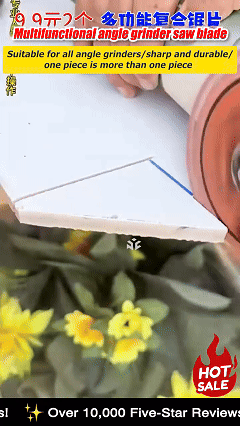 Angle grinder multi-functional composite cutting disc for glass, ceramic tiles, slabs, cement, marble, and cast iron saw blades with high hardness.