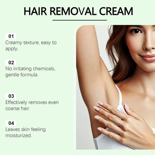 OCEAURA Gentle Hair Removal Cream: Gentle ingredients, moisturizes and hydrates, leaving skin smooth and soft after hair removal.