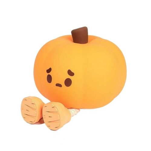 Mini pumpkin silicone lamp, night light, bedroom light, sleep lamp, children's bedside lamp
