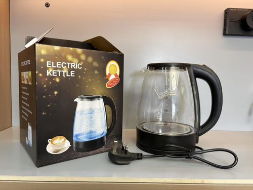 Gaopeng Glass Electric Kettle — 2.0L Health Pot with 304 Stainless Steel Accents — Tea Brewing Kettle (110V)