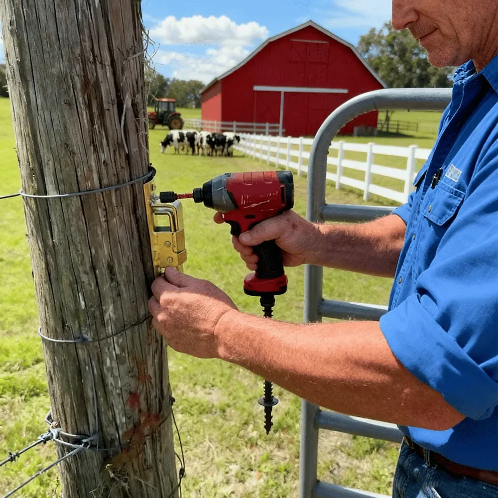 The lock prevents cattle, sheep, and horses from escaping the pasture.