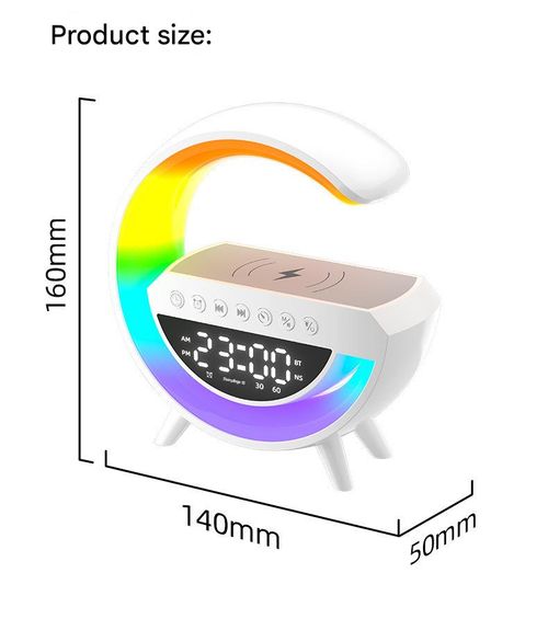 Big G2301 Bluetooth Speaker BT-3401 Ambient Light Voice Clock Wireless Mobile Sound