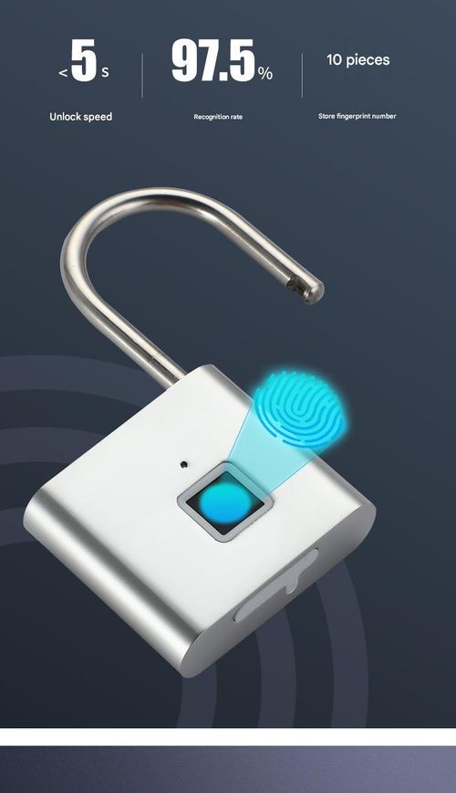 Smart Fingerprint Padlock — Outdoor, Waterproof, and Rustproof — Intelligent Electronic Lock for Gates, Anti-Theft Security, and Cabinets