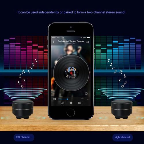 Advanced bone conduction Bluetooth speaker: Bone conduction resonant subwoofer metal dual Bluetooth speaker.