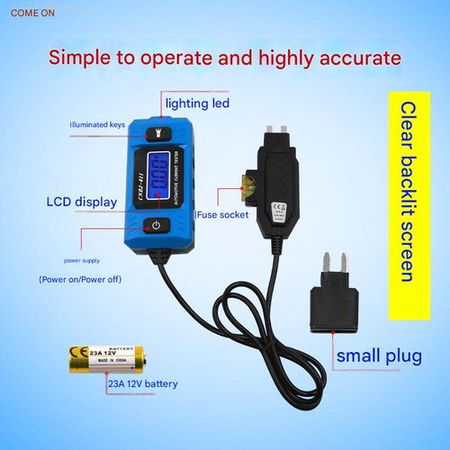 Automotive current detector, fuse current meter, micro dark current, vehicle fault detection, automotive leakage current tester