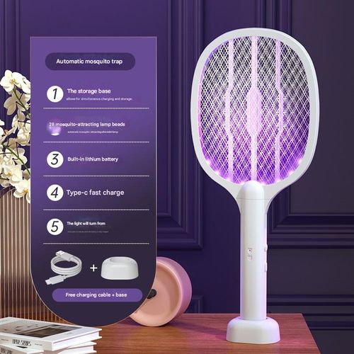 2-in-1 electric mosquito swatter