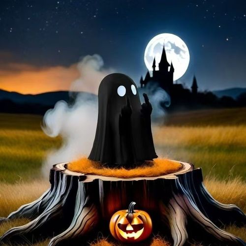 80g plastic popular Halloween cute white ghost party decoration, garden ornament, study desktop decoration, small ornament