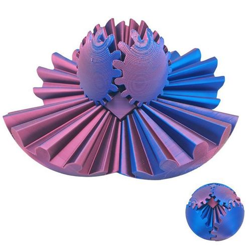 3D printed gear ball, a best-selling stress relief toy, a rotating and movable fun ball.
