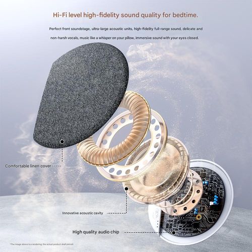 Bone Conduction Bluetooth Pillow Speaker — Portable, Rechargeable, Under-Pillow Sleep Audio Device (Black)