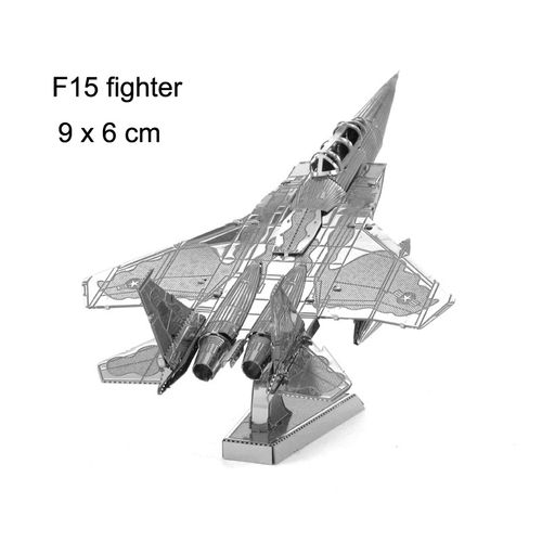 DIY Metal Assembly Model: 3D Puzzle of Airplanes, Fighter Jets, Helicopters (F-15, Apache, A10)
